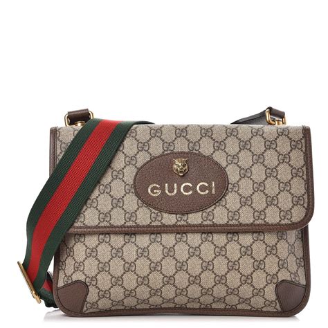 vintage gucci monogram shopper bag|gucci monogram messenger bag.